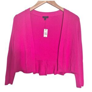 Talbots Pink Long Sleeve Cardigan Sweater with Ruffle Hem Size XS MSRP $69.50